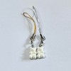 Decorative Bear Phone Charm Accessory, Cute Colours (White)