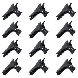 12PCS Butterfly Hair Clips,férula pinzas pelo multifuncionales,Accesorios para el Cabello Herramientas Peluquería de Salón (Black) Abrazaderas Garra para Sección de Cabello