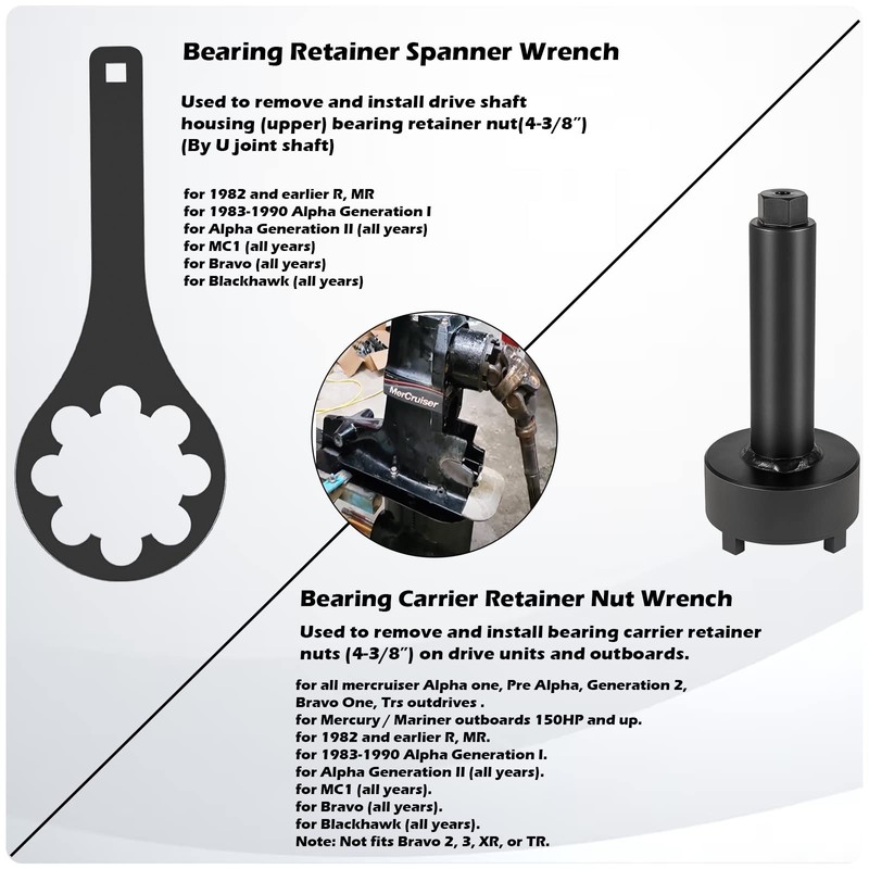 Sunluway Bearing Retainer Spanner Wrench & Carrier Retainer Nut Wrench