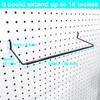 5 Pack Extendable Pegboard Paper Towel Holder,Pegboard Hook for Workshop,Garage,Kitchen,Laundry