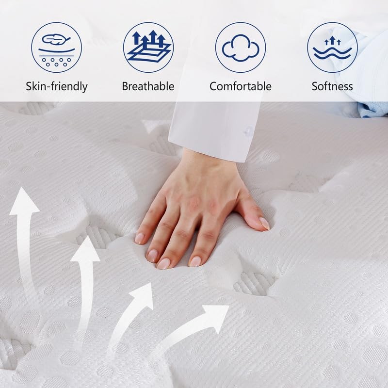 Hycean Full Size Mattress, 10 Inches Hybrid Memory Foam Full