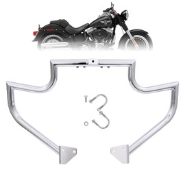 Kinglemc Crash Bar Engine Guard Highway Bar for Harley Davidson Dyna Fat Bob Low Rider Street Bob Wide Glide Switchback Super Glide Custom 2006-2017 (Ordinary Style-Chrome)