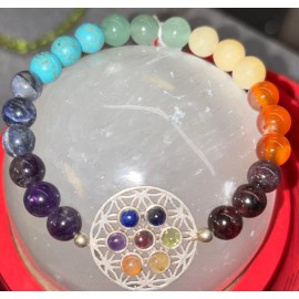 Unbranded chakra bracelet With Flower Of Life