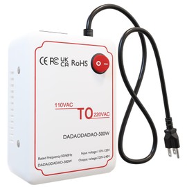Voltage Converter 110v to 220v Step Up Transformer 110v to 220v 110v to 220v Converter Boost Converter Voltage Converter us to Europe Travel Converter 110v to 220v Outlet (500W)