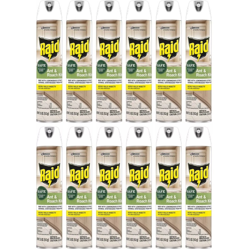 Raid 12 Raid Ant & Roach Killer Aerosol Spray Essential