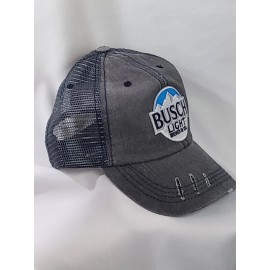 New-Busch LIght Beer Adjustable Mesh Cap-Retro Beer