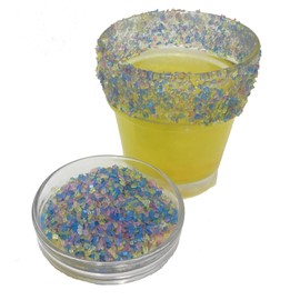 Snowy River Birthday Cocktail Sugar Mix - Kosher All Natural Pastel Colored Cocktail Rimmer and Coffee Rimmer (8oz Bag)