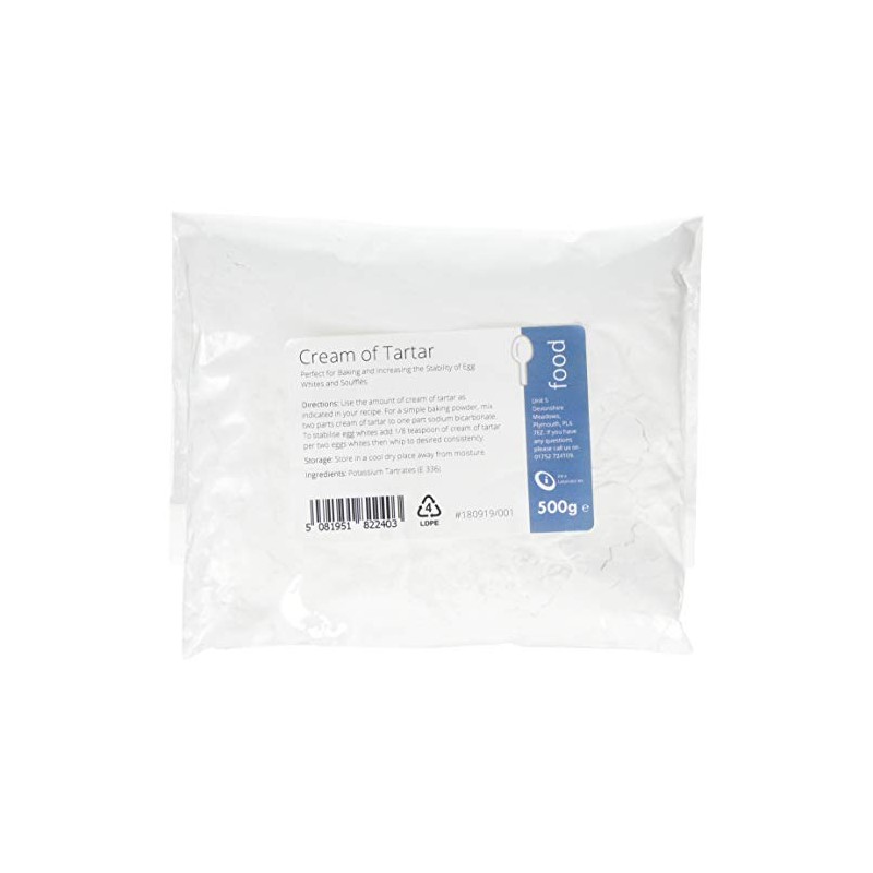 Intralabs Cream of Tartar for Baking & Playdough, Pure Food