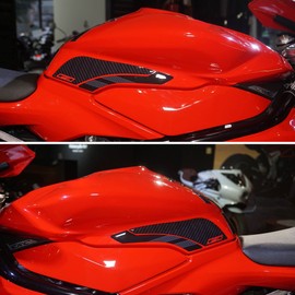 labelbike - 3D Gel Resin Stickers Side Tank Protectors Motorcycle Compatible with Mv Agusta F3 2021, Black