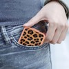 GLINTZ Cheetah Leopard Brown Print Foldable Travel Pocket Mirror Square