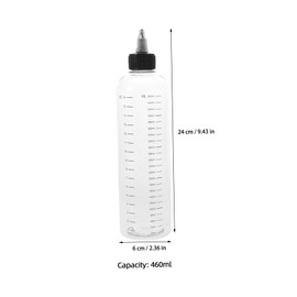 FOMIYES 2pcs Hair Dye Bottle Drink Bottle Hair Applicator Bottle Identifier Oil Dispensing Bottle - Dispensing Bottle Hair Oil Bottle Applicator Hair Oil Bottle PP Transparent