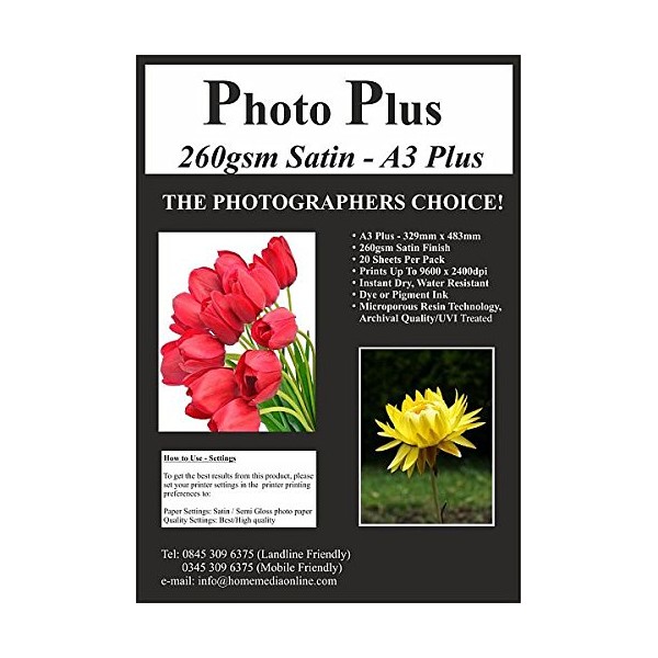 Photo Plus A3 Plus (329mm x 483mm) Professional Grade Satin