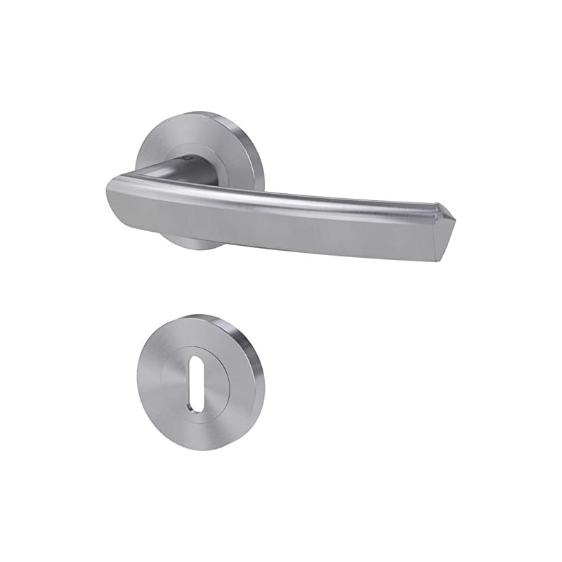 Griffwerk Door Handle Set Crystal Stainless Steel Matt BB