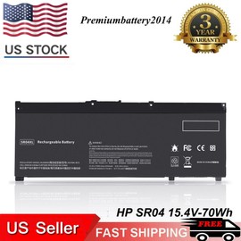For HP SR04XL 917724-855 BATTERY FOR HP OMEN 15-CE 15-DC 15.4V 70WH SR04070