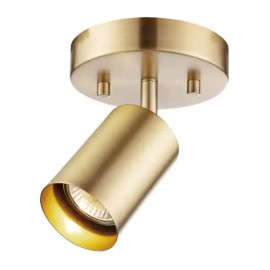 Globe 59765 ElectricPratt 4.8 in. 1-Light Matte Brass Track Lighting Spotlight