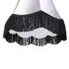 QAZQA Granny Retro Silk Lampshade Black with Grey 45 cm