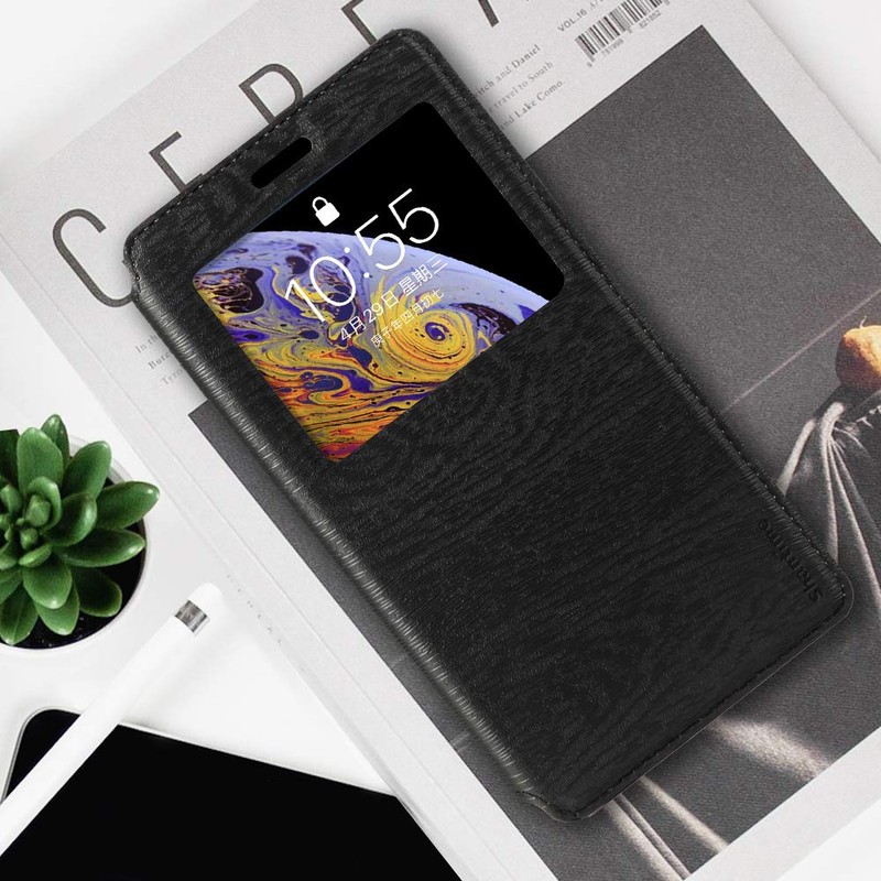 Shantime Viewable Window Leather Flip Case Compatible with AGM Glory