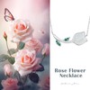 TANGPOET Romantic Rose Flower Necklace for Women 925 Sterling Silver