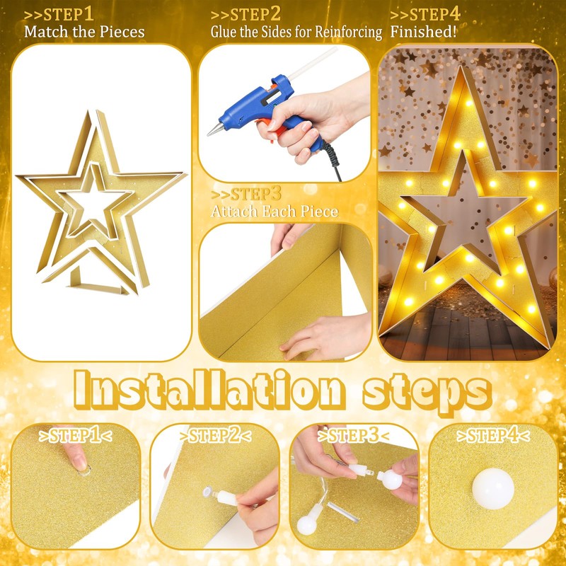 Aurelema Large Star Light Up Decoration 4ft Light up Star