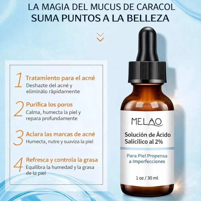 Serum Anti Acné Ácido Salicílico 2% Exfoliante Puntos Negros