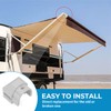 WIKIBB RV Awning End Plug Solid Aluminum Rounded Hardware for