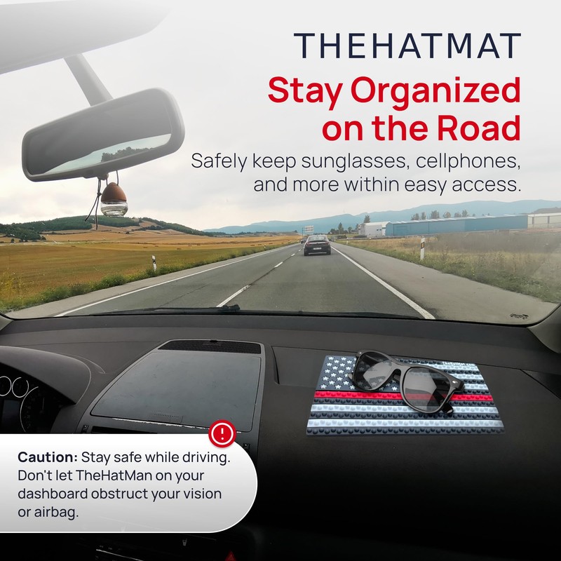 TheHatMat Dashboard Hat Mat Holder - Extra-Large Cowboy Hat Holder