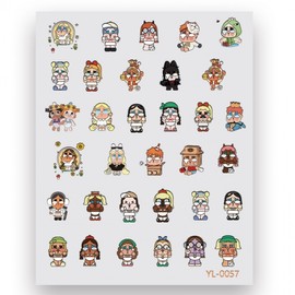 [Overseas] Crying Baby Nail Sticker Cute Cartoon Pull-up Foam Mat Crying Baby Waterproof Nail Patch Free Size/ F0057 30ea