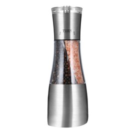 Veumoie Pepper and Salt Grinder 2 in 1,Dual Mill Shaker with Adjustable Coarseness by Ceramic Rotor, Kitchen Cooking Accessories