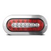 Partsam 4Pcs 6.5" Inch Oval Led Trailer Lights Red White