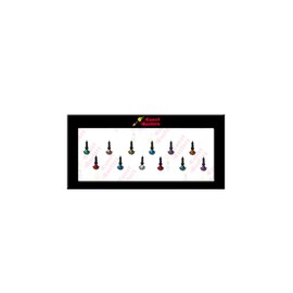 Comet Busters Beautiful Black Bindi With Multicolor Stones Traditional Face Jewels Bindi Stickers Indian Bindi for Women