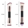 Foundation Makeup Brushes, 2Pcs Premium Double-Ended Makeup Brush (Flat/Angled/Angled Round/Tapered