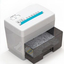 Micro Cut Paper Shredder for Home Office - Mini Electric Desktop Shredder with Cross-Cut, Confidential Document Security for Private/Individual Offices, White & Space-Saving