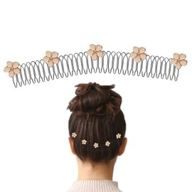 Stretchable Invisible Flower U Shape Hair Clips - Hair Finishing Fixer Comb, Hair Styling Tool & Accessories, Cute Hair Holder