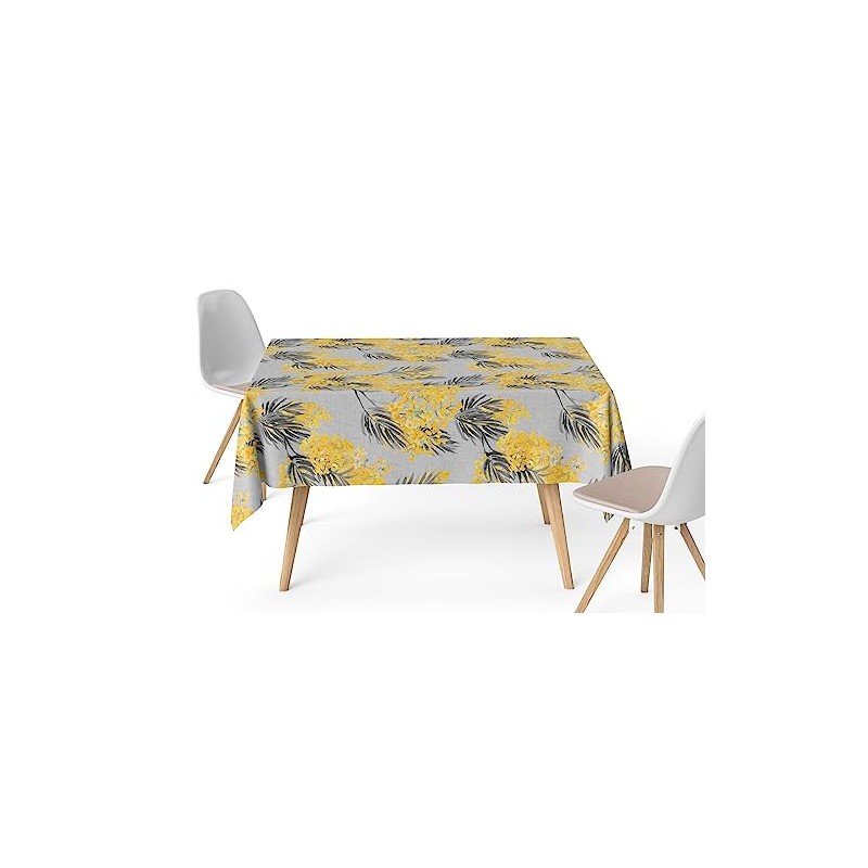 Martina Home Resin Tablecloth Mimosa Grey 240 x 140 cm
