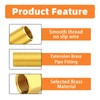 GASHER 5PCS Extension Brass Pipe Fitting, 1/2" Female to 1/2"