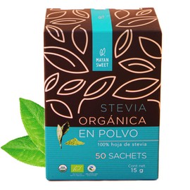 Stevia Orgánica en Sobres, 50 Sobres, 15g, Mayan Sweet
