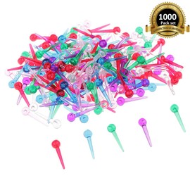 Lependor 1000 Pieces Assorted Color Plastic Sequin Pins for DIY Christmas Ornaments Craft Handmade Beaded Styrofoam Balls Ornaments - Pack of 1000