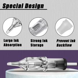 YONGDA 40pcs Mixed with 3RL 5RL 5RS 7RS #12 Round Liner Shader for Beginners or Artists and Rotary Machine