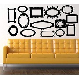 Simple Wall of Frames Vinyl Wall Decal Set