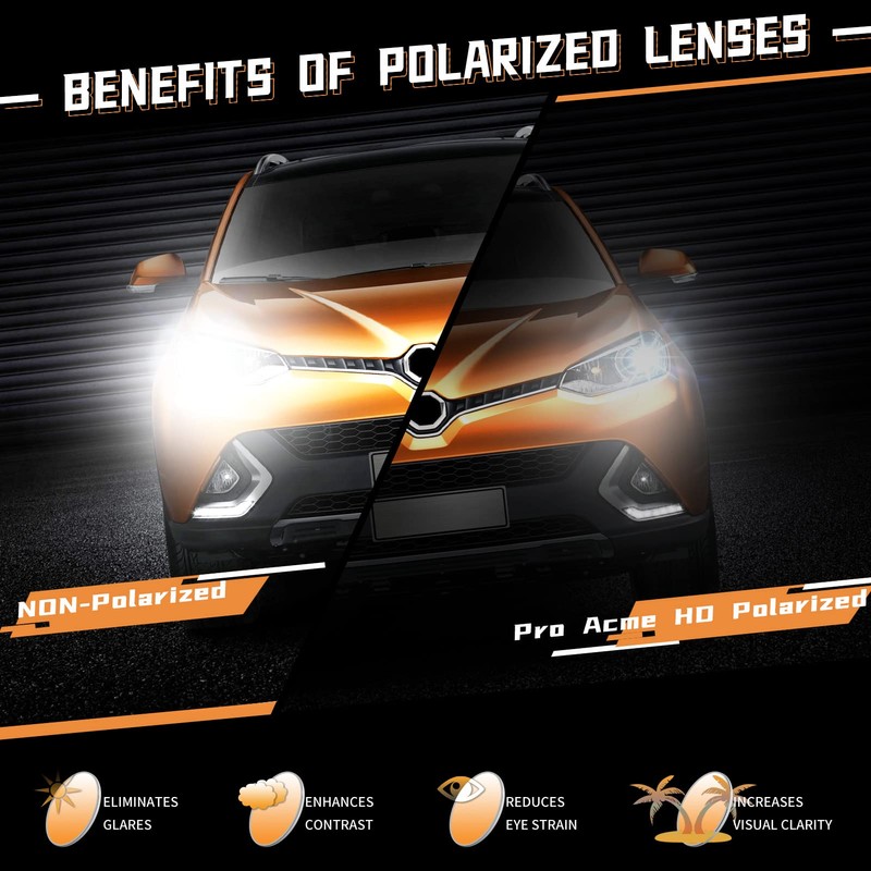 Pro Acme Classic Polarized Pilot Sunglasses for Men and Women