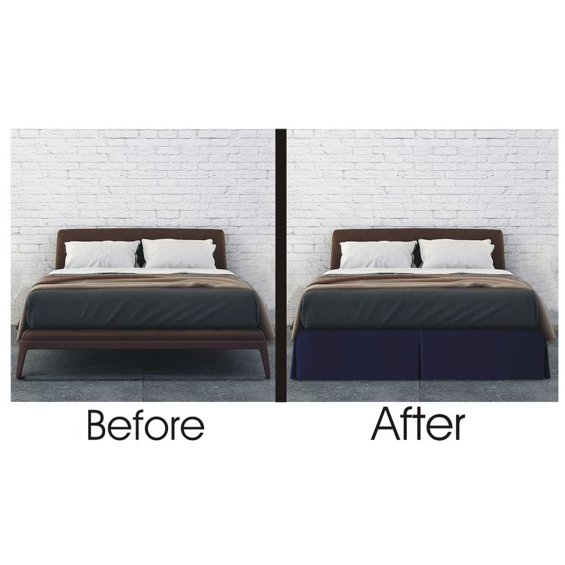Linen Home Box Pleated Base Valance Sheet Single Bed Skirt