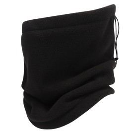 Otafuku Gloves Winter Neck Warmer [Heat Generating, Cold Protection, Sweat Absorbent, Quick Drying, Long Length] JW-136 Black, One Size Fits Most