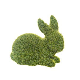 GALLERIE II C&F Home Decorative Spring Easter Animal Figurine 5.5 Inch Resin Woodland Moss Flocked Bunny Rabbit