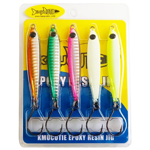 Kmucutie Saltwater Glow Fishing Jigs Deep Sea Fishing Jig Lures