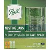 Ball Glass Nesting Mason Jars with Lids & Bands, Wide