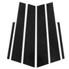 6 Pcs Side Door Window Cover Glossy Black Pillar Post