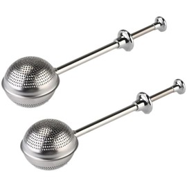 2 Pcs Infusor de T de Acero Inoxidable,Prensa de Infusores de Bolas,Infusor de T Suelto,Difusor de Intervalos de,Colador de T de Hojas con Mango...   
