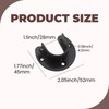 Voittozege 6 Pcs Heavy Duty Closet Rod Bracket, Black U-Shaped