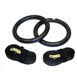 Ader Sporting Gymnastic Rings and Straps for Fitness and Crossfit Training (6 Pairs)