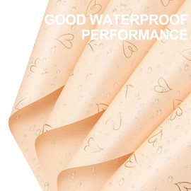 WRAPAHOLIC 20 Sheets Flower Wrapping Paper - 22.8 x 22.8 inch Champagne Love Design Water-Resistant Floral Bouquet Wrapping Paper, Florist Supplies Packaging for Wedding Birthday Gift DIY